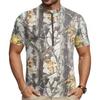 Herren Kurzarm Radtrikot Atmungsaktiv Schnelltrocknend Leicht Reißverschluss Vorne Rundhals Sportshirt für Outdoor-Aktivitäten