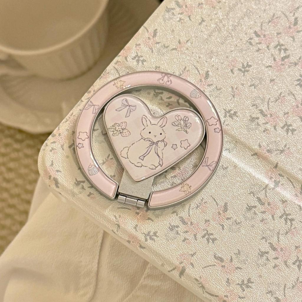 Cute Bunny Heart-Shaped Magnetic Phone Case for iPhone 16, iPhone 17, and iPhone 17 Pro Max