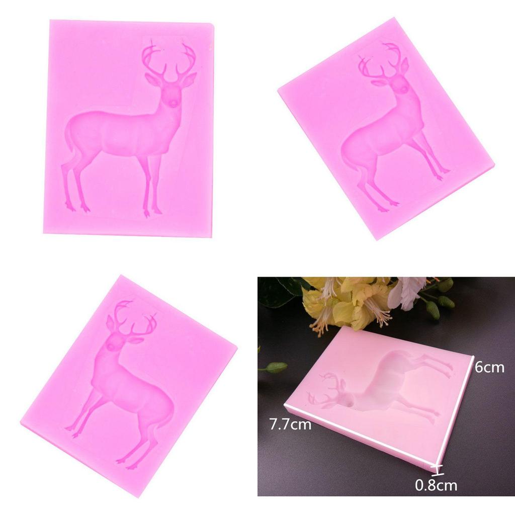 Uniwersalna silikonowa foremka z wzorem łosia, idealna do wzorów z cukru i czekolady