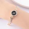 12 Zodiac Signs Bracelet for Women, Rose Gold Plated Inlaid Diamond Constellation Bangle, Fashion Couple Jewelry Gift