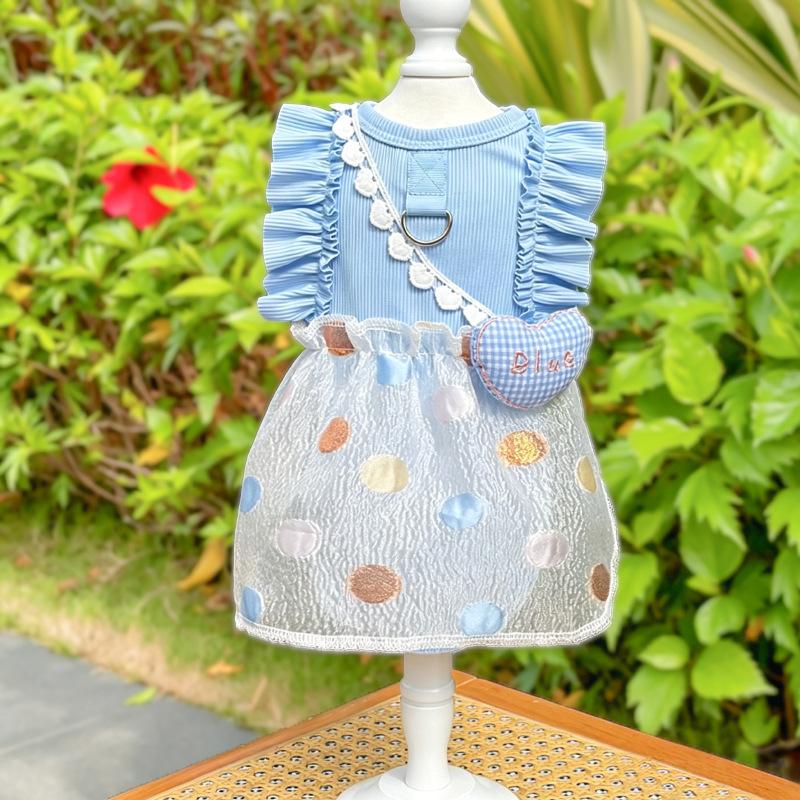 Pet Suspenders Lace Dog Princess Dress Cooling Dog Clothes Summer Pet Clothing Puppy Skirt Chihuahua Bichon Small Dog Dresses