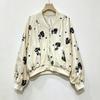 Womens Vintage French Beaded Embroidered Denim Jacket 2026 Street Style Short Coat