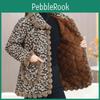 Velvet Winter Womens Plus Warmth Thick Cotton Jacket Fashion Floral Cotton Jacket