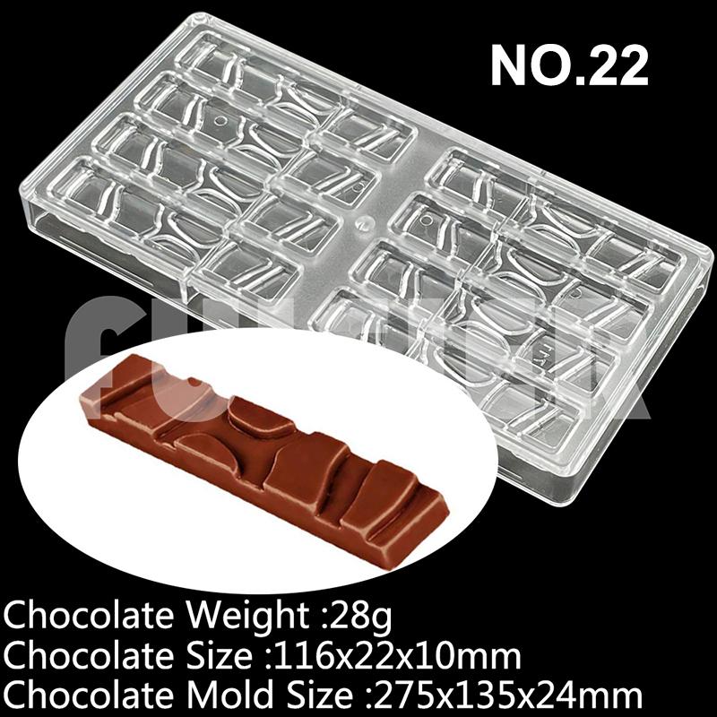 Polycarbonat Schokoladenformen Quadratisch Rund Süßigkeiten Süßwarenriegel Form Backen Kuchen BonBon Süßwarenwerkzeuge Backzubehör