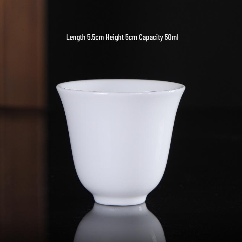 Gongfu Style High-White Porcelain Conical Tea Tasting Cup