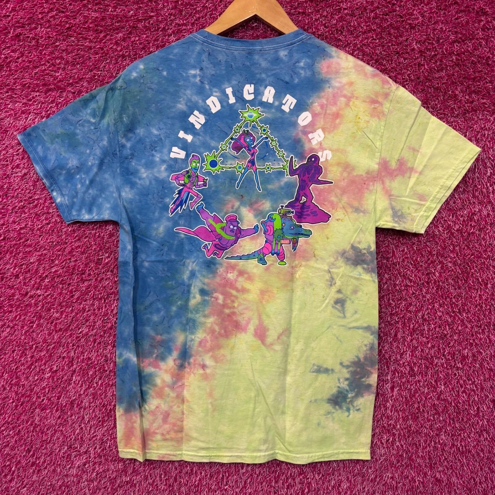 

Rick and Morty Vindicators Team tie dye T-shirt size Medium XXL