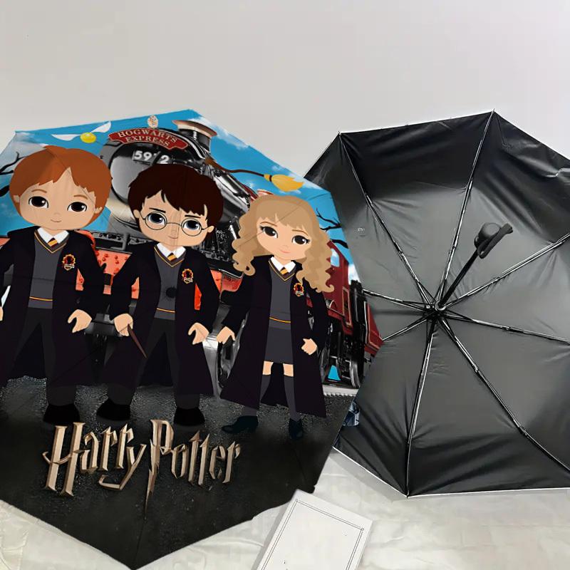 1PC Hogwarts Express Harry Potter Umbrella-8-Rib Reinforced, Automatic Open, Lightweight & Durable, Cute Fashion Accessory for Outdoor, D2704