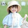 Sunshade Hat for Daily Wear Straw Sun Hats Kids, UV Protection Fishing Hat, Wide Brim Bucket with Ribbon, Breathable Summer Outdoor Beach Travel