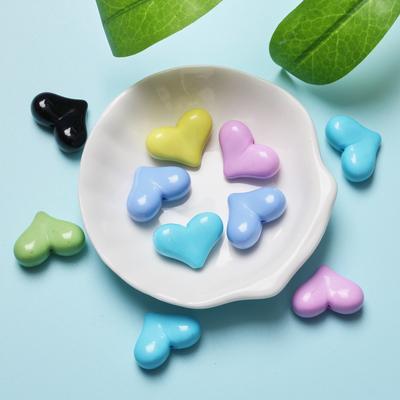 Hangemachte Spacer-Perlen, bunte Schmuckherstellung, lose 17 mm x 22 mm, DIY-Herzform, Armband, Halskette, Acryl, Bonbonfarbe, groß, 10 Stück