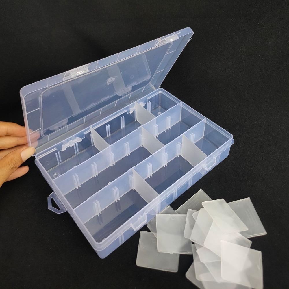 24 Slots Cells Colorful Portable Jewelry Tool Storage Box Container Ring Electronic Parts Screw Beads Organizer Plastic Case