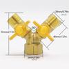 Brass 2 Way Tap Adapter Garden Irrigation 2 Way Double Tap Hose Adapter Adjustable Control Faucet Connector Adapter