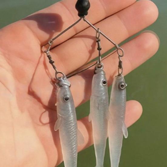 3Pcs 10CM T-Tail Fishing Lure Realistic Lightweight Soft Plastic Bionic Artificial Swimbait Freshwater Saltwater Trout Bass Fishing Accessories