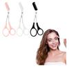 Pink Eyebrow Trimming Scissors with Built-in Comb - Stainless Steel, Precise Grooming Tool, Creating Perfect Eyebrows
