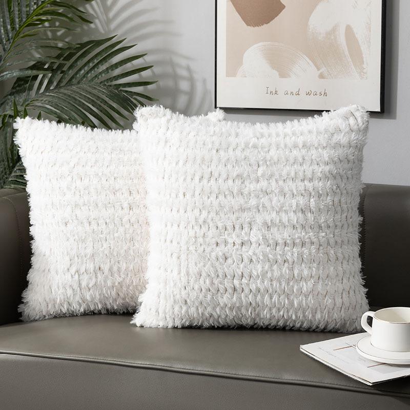 Plush Pillowcase Sofa Cushion Case Nordic Luxury Living Room Bay Window Pillow Cover Back Cushion Decor