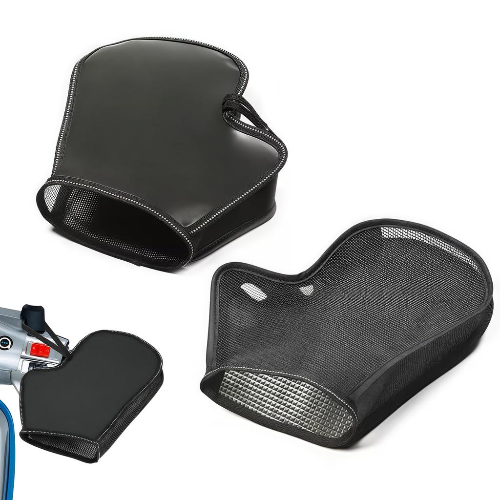 Yowodana Motorcycle Handlebar Covers UV Motorcycle Handlebar Oxford Cloth with Reflective Easy Left and Right [Waterproof, Cold-Resistant, Protection]