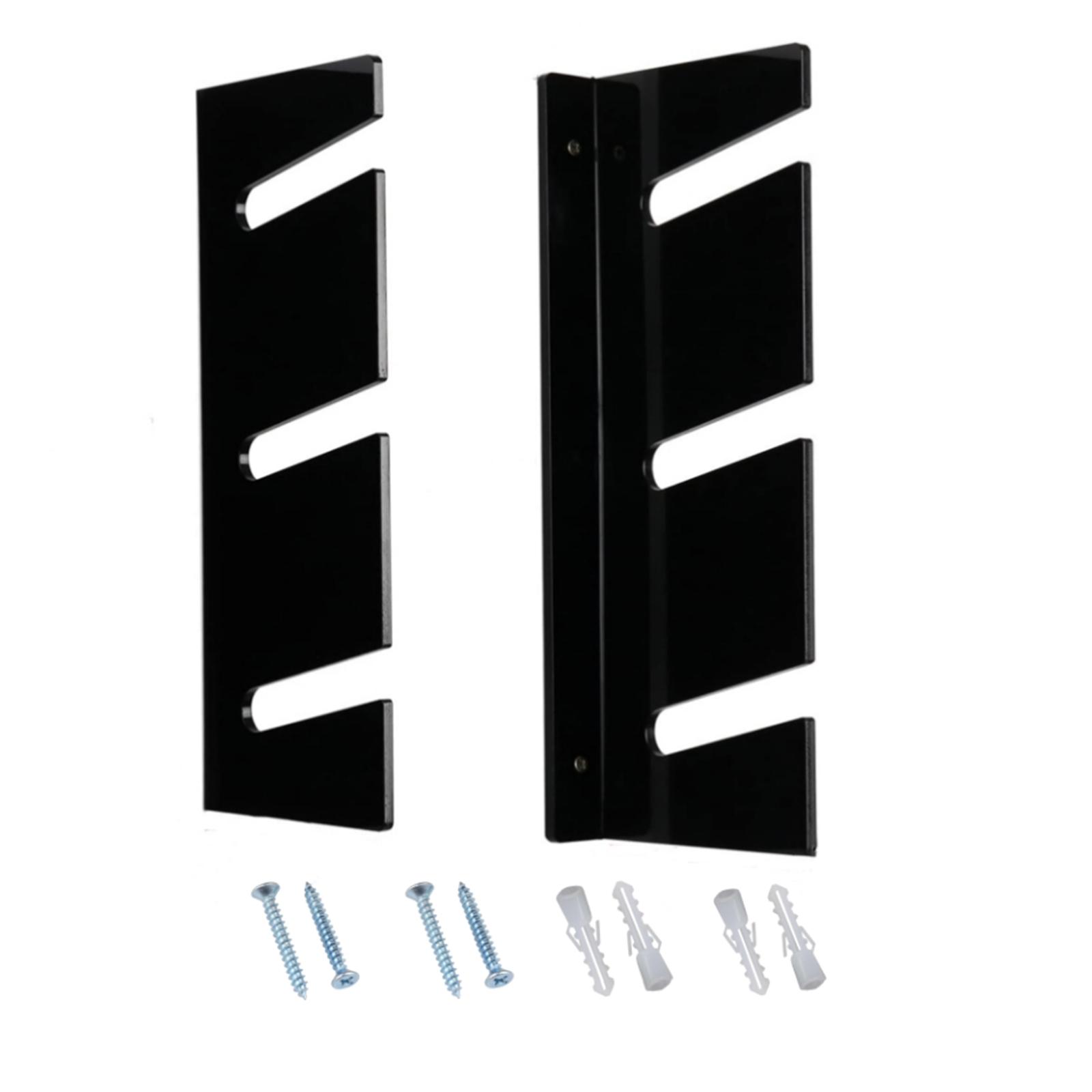 

Стильный и прочный акриловый настенный держатель для скейтборда, набор из 3-слойных акриловых полок для скейтборда чёрный