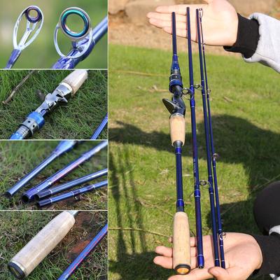 Carbon Fiber Fishing Rod Casting Rod Spinning Rod Portable Fishing Rod for Bass Carp Outdoor Fishing