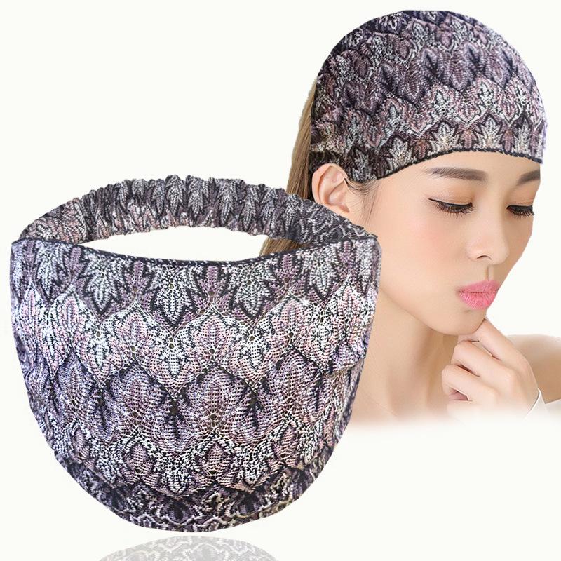 Elastisches Mode-Kopftuch mit breitem Rand zum Abdecken von weißem Haar – Stirnband im Fransenstil für Ausflüge