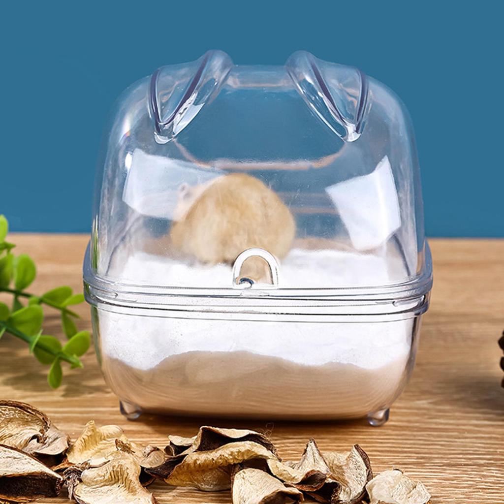 Hamster Bathing Sand Box Chinchilla Shower Bathtub Clear Chinchilla Bathtub Gerbil Body Cleaning Container For Hamster