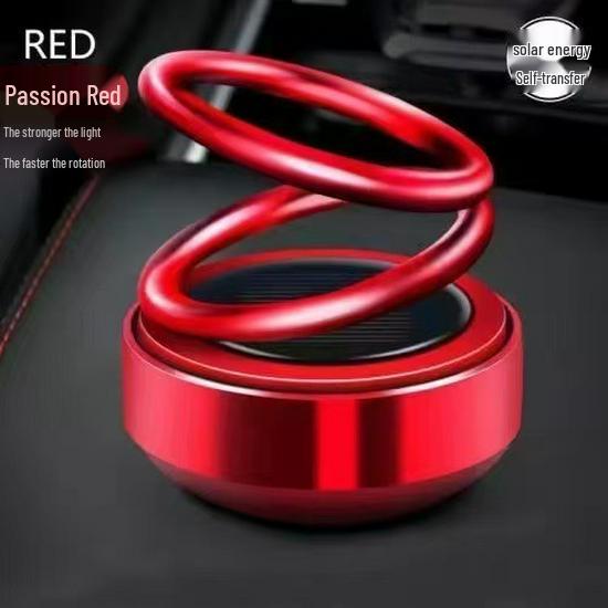Solar Aluminum Alloy Dual-Ring Car Air Freshener and Interior Decoration