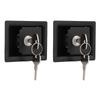 2 Pcs Replacement Lock Carbon Steel RV Handle Latch Black With Keys Toolbox Cabinet Lock Zinc Alloy RV Door Lock Trailers