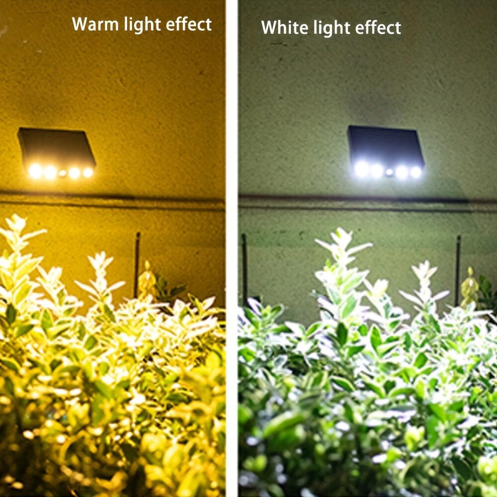 Powerful 4 LED Solar Security Lights Outdoor Decor Sensor Motion 3 Modes Street Waterproof Lamp Wall Night Work Light for Garden