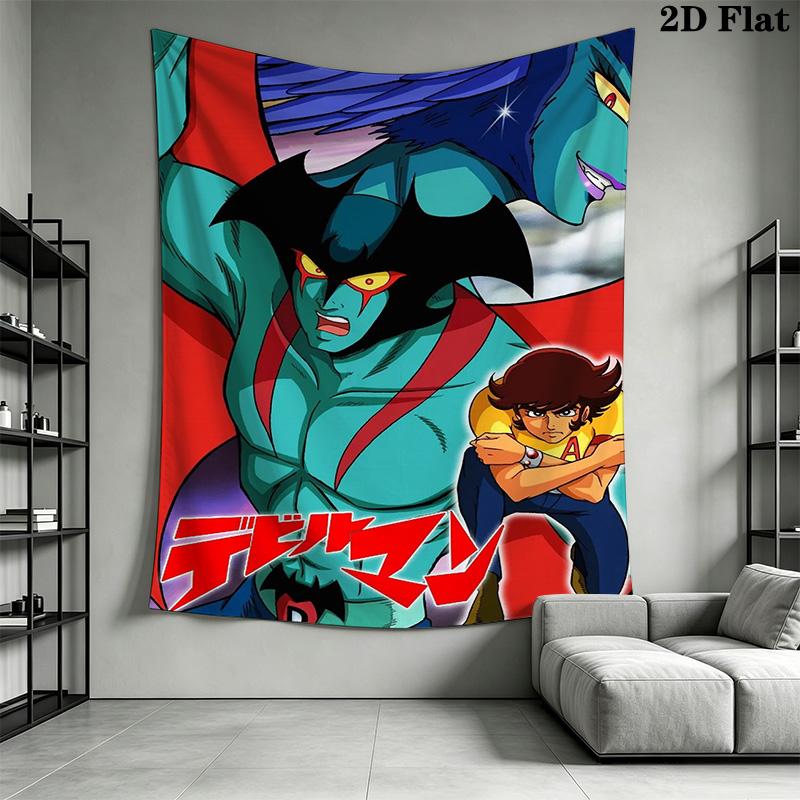 Retro Devilman Pattern Home Decor Tapestry, Wall Hanging, Decorative RV Wall Cloth.SGT0917271
