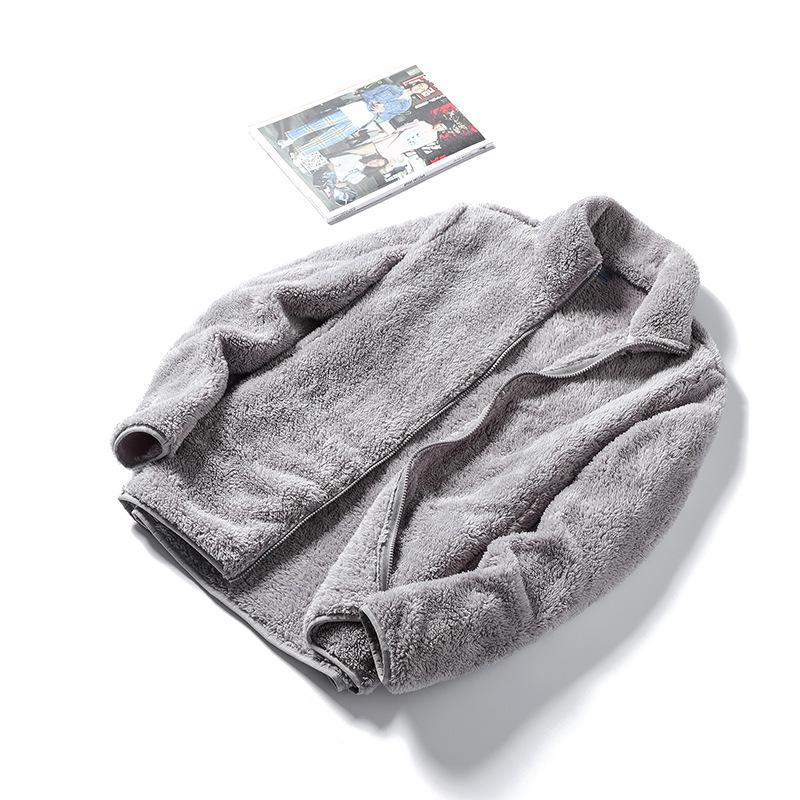 Couple's Autumn/Winter Fleece Jacket: Women's Coral Fleece Coat & Men's Warm Shell Liner