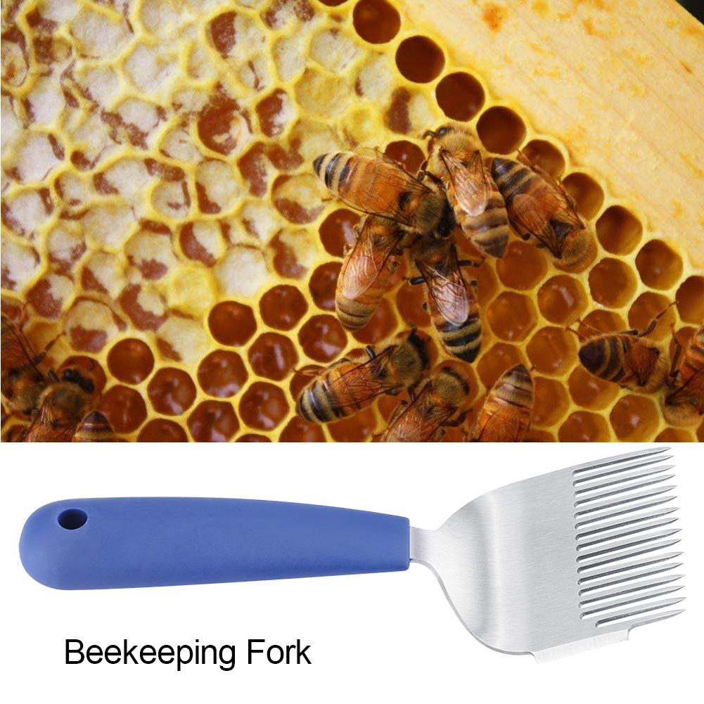 

Stainless Steel Plastic Handle Bee Uncapping Fork Beehive Supplies Beekeeping Tools
