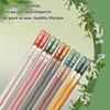 10Pairs Chinese Style National Tide Chopsticks Zinc Zinc Alloy Family Chopsticks Set Food Sticks  Kitchen