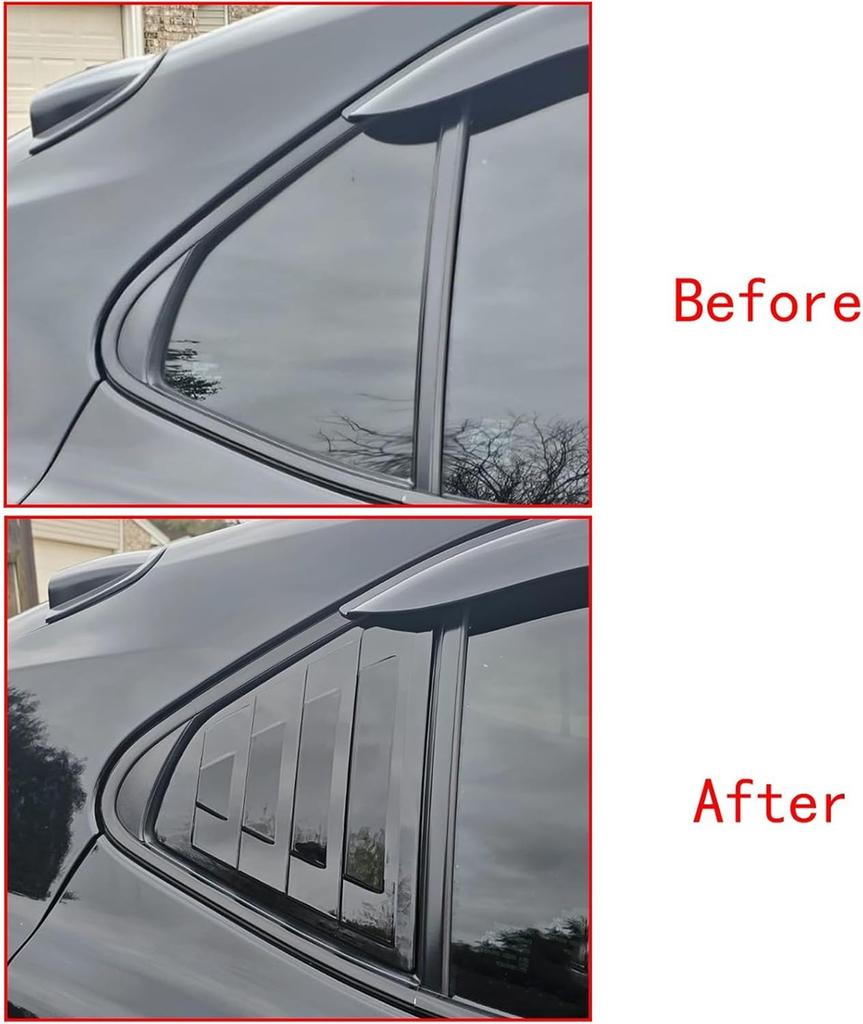 Rear Side Window Louvers for 2018-2024 Toyota Camry Air Vent Scoop Covers