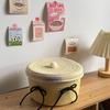 Red White Storage Basket Cotton Tead Woven Handmade Woven Basket Covered Style Versatile Function Covered Basket Storage Use