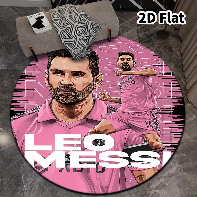 Messi Round Area Rug Carpet Rug For Living Room Bedroom Sofa Playroom Decor Nonslip Floor Mat