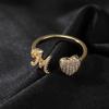 Bague simple personnalité 26 lettres anglaises ouverture réglable luxe léger design de niche haute qualité bague amour