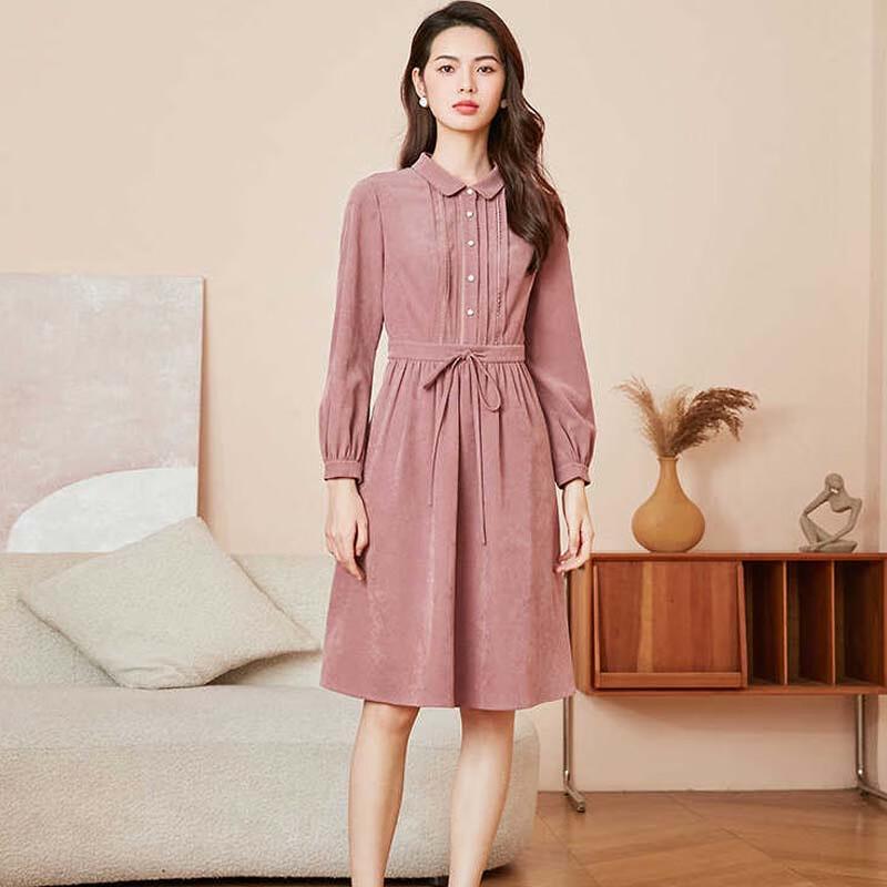 JESSIE Elegant Peter Pan Collar Midi Dress DMWHL267