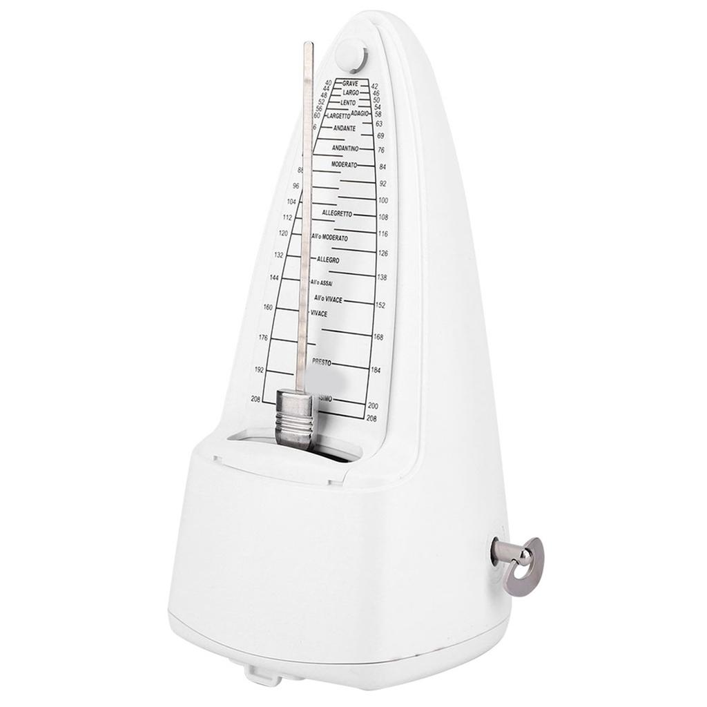 Mechanical Metronome Guitar Piano Drum Instrument Bullet Type Metronome(White)