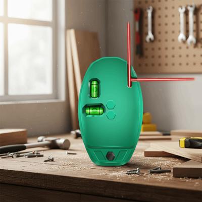 2 Lines Laser Vertical Mouse Laser Level Horizontal Line Right Angle Leveling Laser Infrared Technology Strong Magnet
