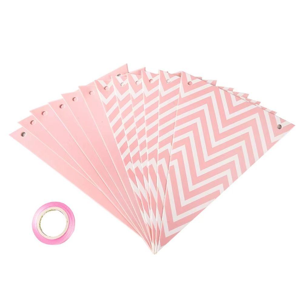 With Rope Triangular Flag Gold Color Party Decoration Flags Birthday Party Banner Birthday Party