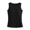Sleeveless Ribbed Knit Tank Top for Women Lightweight Crew Neck Basic Solid Fitted Casual Shirt