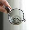 200ML Heat-resistant Glass Tea Pitcher Fair Cup With Wooden Handle Justice Cup Coffee Pitcher Kung Fu Tea Set Accessories