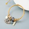 Demon Eye Crystal Pendant Gold Bracelet For Women Fashion Jewelry Gift