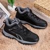 Winter Middle-aged and Elderly Outdoor Large Cotton Shoes Men and Women Elderly Shoes Leather Surface Waterproof Walking Shoes Velvet Sports Snow Sho