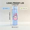 1PC Cute Tea Cup Cartoon Print 750ml Color Plastic Sports Water Bottle Leakproof Flip Straw Lid Suitable for Sports Office Home Use