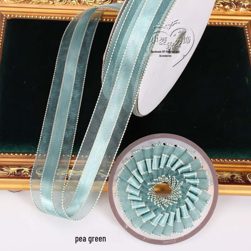 10 Yards 2.5/4cm Snow Yarn Ribbon with Jump Stitches for DIY Lolita Bow Hair Accessories