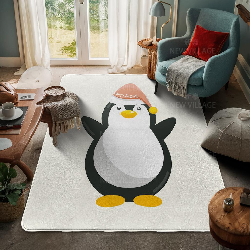 House Entrance Carpet Home Door Mat Living Room Bath Foot Bathroom Non-slip Water Absorption Rugs Bath Merry Christmas Winter