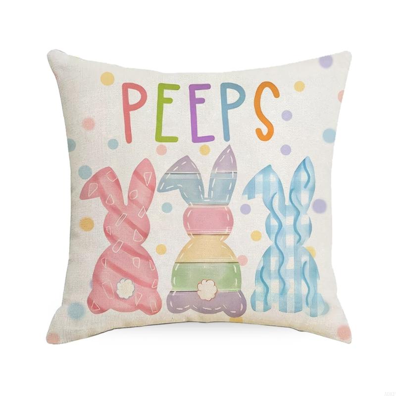 A0KF Наволочка Пасхальный Кролик Декоративная Наволочка Подходит Для Семейного Сбора 753₽