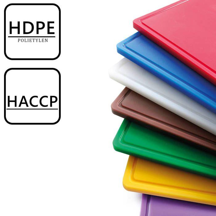 Planche à découper - hendi - 826126 - bleu - polyéthylène hdpe 500 - normes haccp