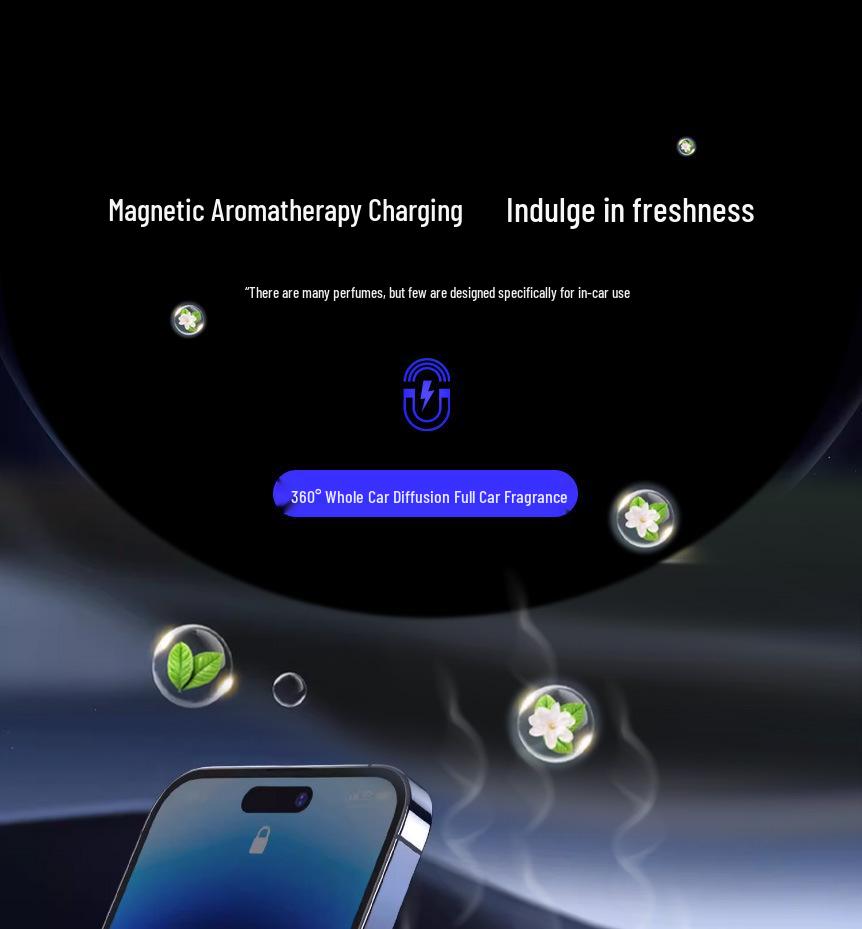 Magnetic Car Wireless Charger & Phone Holder for Apple MagSafe - Fast Charging