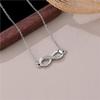 Korean Version of Popular Fashion Simple Infinite 8-character Necklace Women's Creative Inlay Synthetic Zircon Necklace Pendant Jewelry Wholesale
