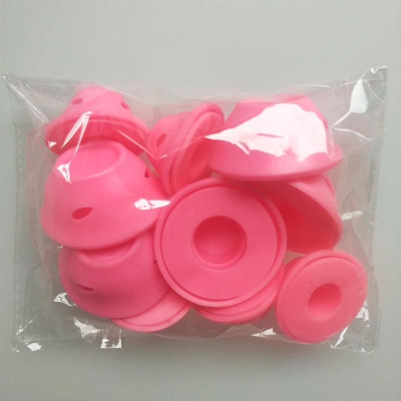 20PCS Rosa Blau Silikon Haar Curler Weiche Gummi Haarpflege Rollen Keine Wärme Haar Styling Werkzeug Dropshipping 20#
